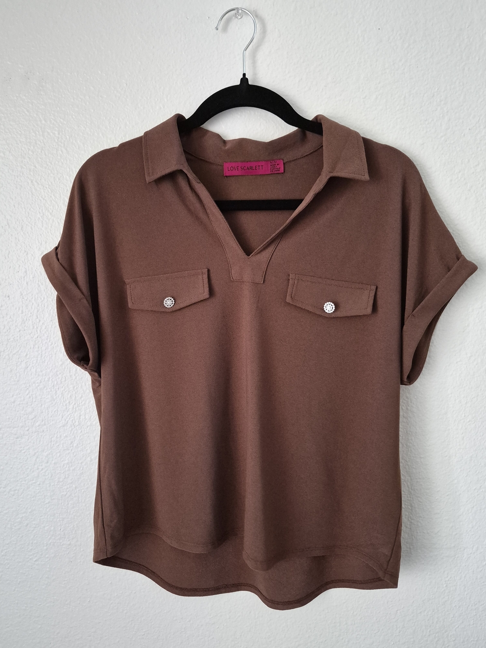 Polo V-Neck Top